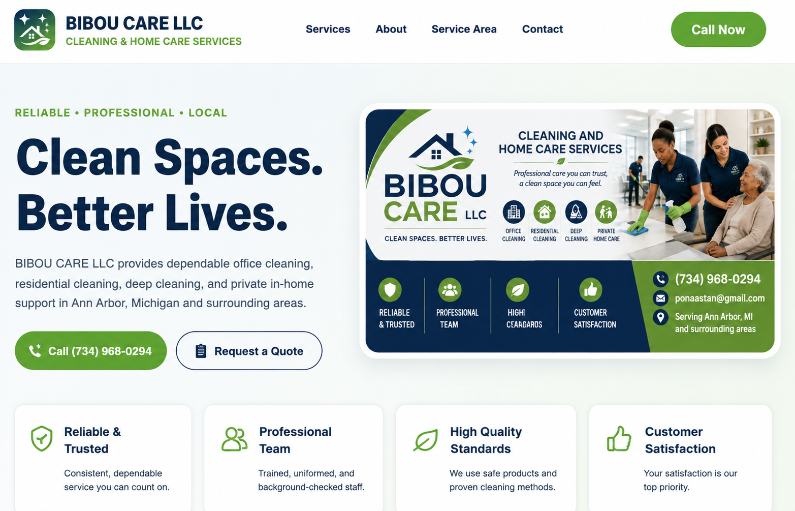 BIBOU CARE LLC cleaning and home care services
